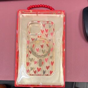 Heart Pattern Phone Case with Ring Holder